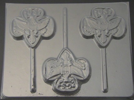 710 Girl Scout Emblem Chocolate Candy Lollipop Mold